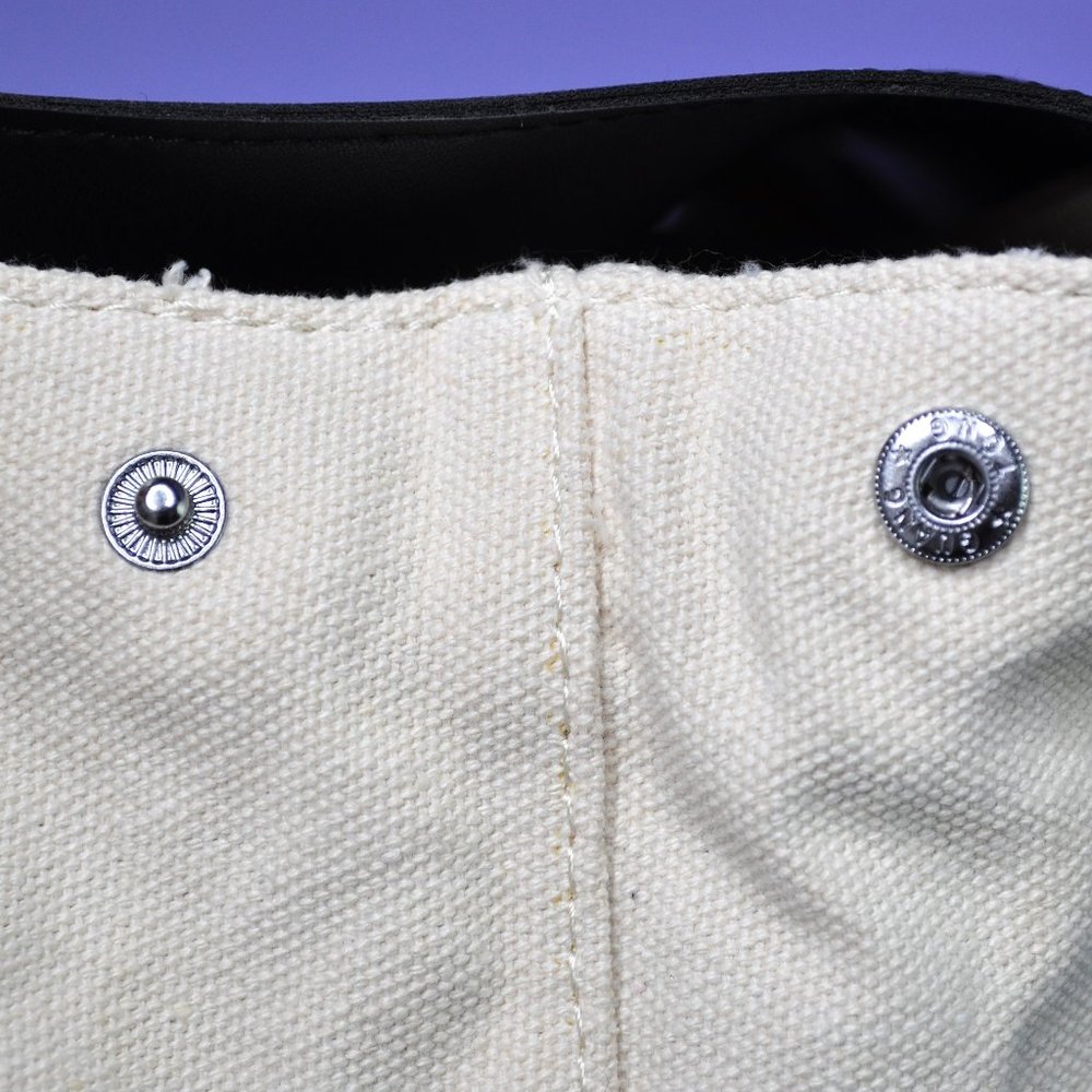 Deux Lux Demi Canvas Backpack in Off-White/Cream & Black - Picture 9 of 13